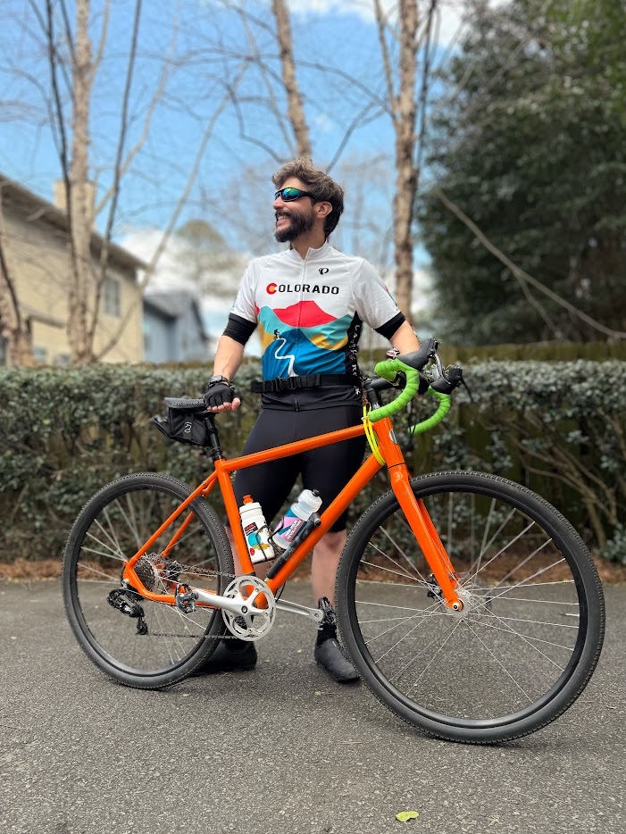 Andrew Sink with his bike